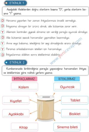 3. Sınıf Hayat Bilgisi Kitabı Sayfa 71 75 77 78 79 Cevapları Meb