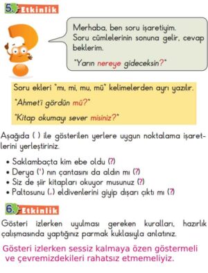 2. Sınıf Türkçe Kitabı Sayfa 94 95 97 98 Cevapları Meb