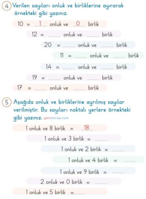 Onluk ve Birliklere Ayırma