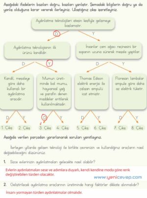 4. Sınıf Fen Bilimleri Kitabı Sayfa 146 147 149 150 153 Cevapları Meb