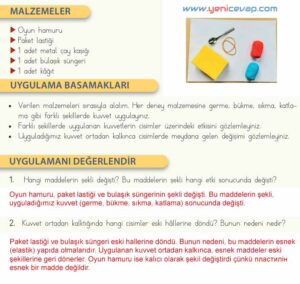 4. Sınıf Fen Bilimleri Kitabı Sayfa 74 76 77 78 Cevapları Meb