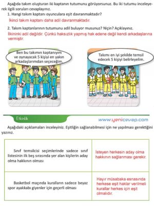4. Sınıf İnsan Hakları Kitabı Sayfa 50 51 52 53 54 Cevapları Meb
