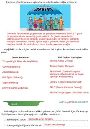 4. Sınıf İnsan Hakları Kitabı Sayfa 91 92 93 94 95 Cevapları Meb