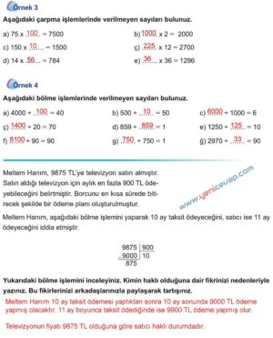 5. Sınıf Matematik 1. Kitap Sayfa 128 129 130 131 Cevapları Meb