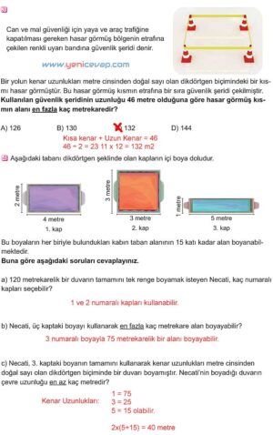 5. Sınıf Matematik 1. Kitap Sayfa 163 164 165 166 Cevapları Meb