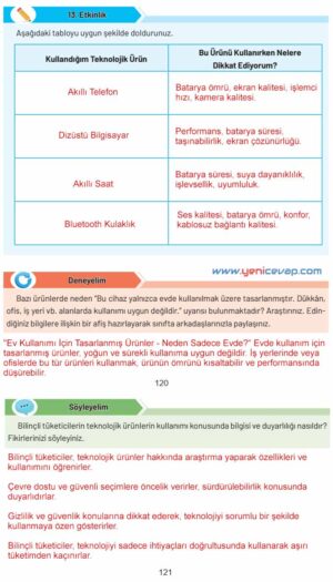 4. Sınıf Sosyal Bilgiler Kitabı Sayfa 117 119 120 121 Cevapları Hecce Yayınları