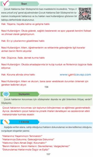 4. Sınıf Sosyal Bilgiler Kitabı Sayfa 156 157 158 159 Cevapları Hecce Yayınları