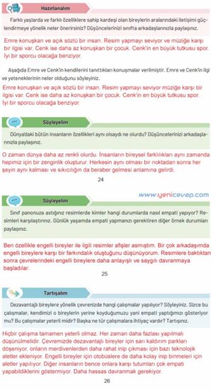 4. Sınıf Sosyal Bilgiler Kitabı Sayfa 24 25 26 27 Cevapları Hecce Yayınları