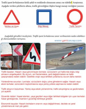 4. Sınıf Trafik Güvenliği Kitabı Sayfa 16 17 18 19 20 Cevapları Meb