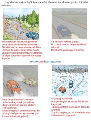 4. Sınıf Trafik Güvenliği Kitabı Sayfa 45 46 47 48 49 Cevapları Meb