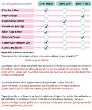 5. Sınıf Sosyal Bilgiler 1. Kitap Sayfa 109 110 111 112 113 115 117 119 121 Cevapları Meb