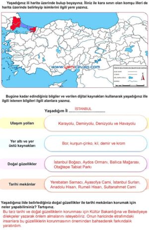 5. Sınıf Sosyal Bilgiler 1. Kitap Sayfa 52 53 54 55 56 57 59 60 Cevapları Meb