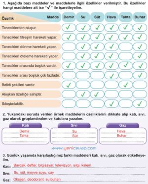 5. Sınıf Fen Bilimleri 2. Kitap Sayfa 46 52 53 54 55 56 57 59 Cevapları Meb