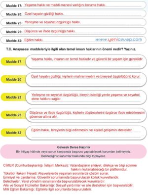 5. Sınıf Sosyal Bilgiler 2. Kitap Sayfa 49 50 51 52 56 Cevapları Meb
