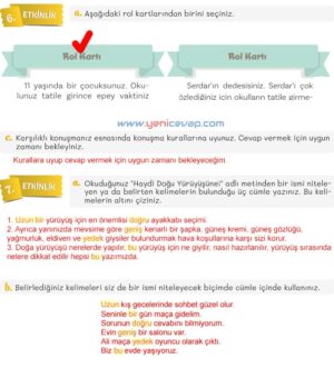 5. Sınıf Türkçe 2. Kitap Sayfa 116 117 118 119 Cevapları Meb