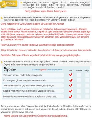 5. Sınıf Türkçe 2. Kitap Sayfa 120 121 122 123 124 Cevapları Meb