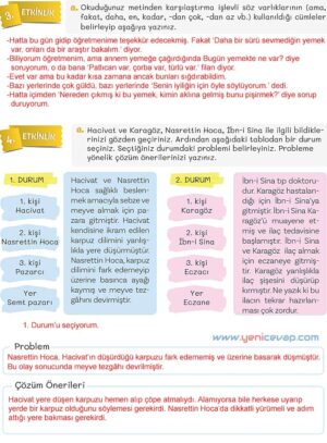 5. Sınıf Türkçe 2. Kitap Sayfa 126 127 128 131 132 Cevapları Meb