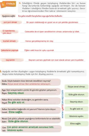 5. Sınıf Türkçe 2. Kitap Sayfa 21 22 23 24 Cevapları Meb