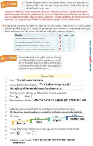 5. Sınıf Türkçe 2. Kitap Sayfa 53 54 55 56 59 Cevapları Meb