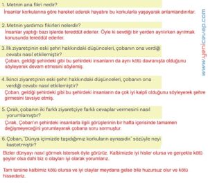 5. Sınıf Türkçe 2. Kitap Sayfa 77 78 79 80 82 Cevapları Meb
