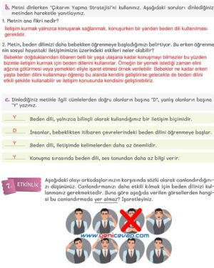 5. Sınıf Türkçe 2. Kitap Sayfa 91 92 93 94 Cevapları Meb