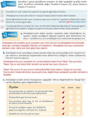 5. Sınıf Türkçe 1. Kitap Sayfa 16 17 20 21 Cevapları Meb