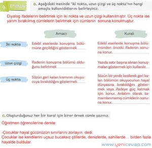 5. Sınıf Türkçe 1. Kitap Sayfa 172 173 174 175 178 Cevapları Meb