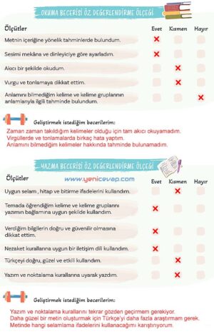 5. Sınıf Türkçe 1. Kitap Sayfa 77 78 79 82 Cevapları Meb