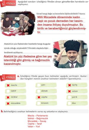 5. Sınıf Türkçe 1. Kitap Sayfa 83 84 85 86 Cevapları Meb