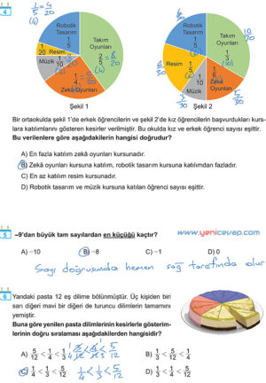 6. Sınıf Matematik Kitabı Sayfa 126 127 128 129 130 Cevapları Meb