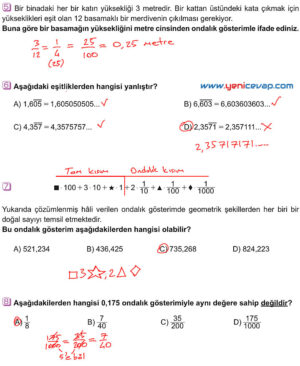 6. Sınıf Matematik Kitabı Sayfa 131 139 140 141 144 145 Cevapları Meb