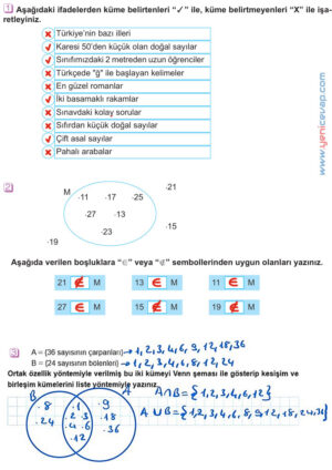6. Sınıf Matematik Kitabı Sayfa 64 65 69 70 71 Cevapları Meb