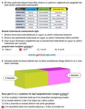 6. Sınıf Fen Bilimleri Kitabı Sayfa 118 119 120 121 122 Cevapları Meb