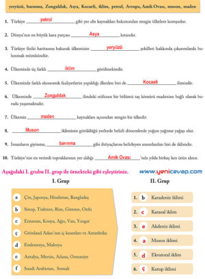 6. Sınıf Sosyal Bilgiler Kitabı Sayfa 122 123 125 126 127 128 129 130 131 Cevapları Evos