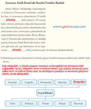 6. Sınıf Sosyal Bilgiler Kitabı Sayfa 134 135 136 137 138 140 141 Cevapları Evos