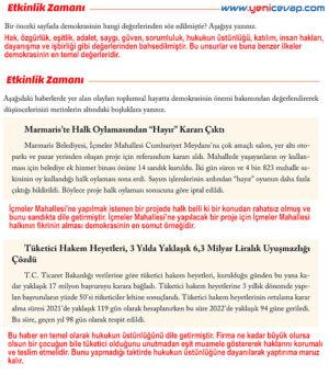 6. Sınıf Sosyal Bilgiler Kitabı Sayfa 220 221 222 223 224 225 226 227 Cevapları Evos