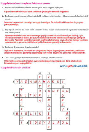 6. Sınıf Sosyal Bilgiler Kitabı Sayfa 35 36 37 40 41 42 43 44 Cevapları Evos