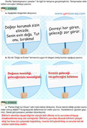 6. Sınıf Türkçe Kitabı Sayfa 102 104 105 106 108 Cevapları Meb