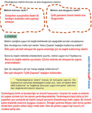 6. Sınıf Türkçe Kitabı Sayfa 117 119 122 123 124 125 Cevapları Meb