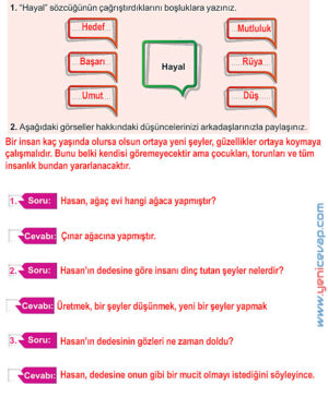 6. Sınıf Türkçe Kitabı Sayfa 164 166 169 171 172 Cevapları Meb
