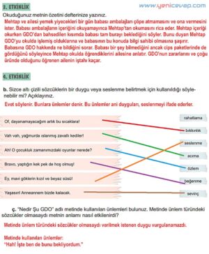 6. Sınıf Türkçe Kitabı Sayfa 217 218 219 220 221 Cevapları Meb