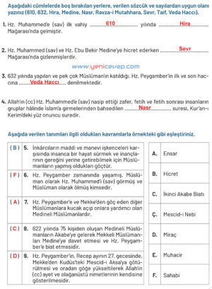 6. Sınıf Din Kültürü Kitabı Sayfa 121 123 124 125 126 127 128 Cevapları Meb