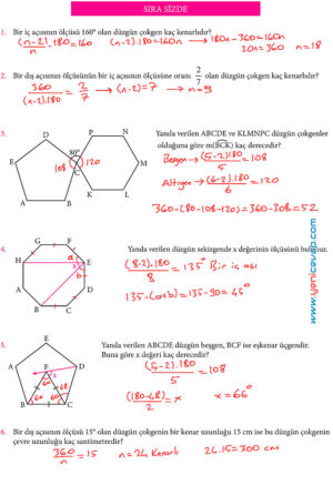 7. Sınıf Matematik Kitabı Sayfa 172 173 177 178 188 189 190 Cevapları Meb