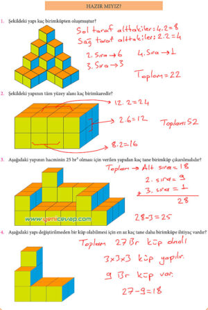 7. Sınıf Matematik Kitabı Sayfa 261 262 263 264 265 Cevapları Meb