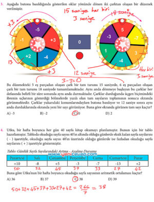 7. Sınıf Matematik Kitabı Sayfa 35 36 37 38 39 40 Cevapları Meb