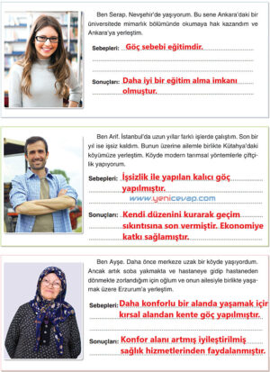 7. Sınıf Sosyal Bilgiler Kitabı Sayfa 125 127 128 129 130 131 132 133 134 135 Cevapları Yıldırım