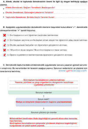 7. Sınıf Sosyal Bilgiler Kitabı Sayfa 227 230 231 232 233 234 235 236 Cevapları Yıldırım