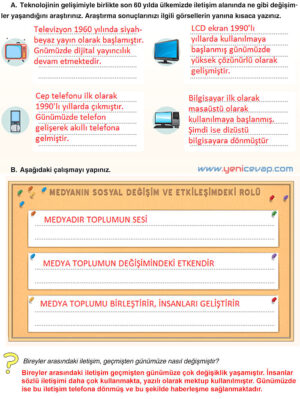 7. Sınıf Sosyal Bilgiler Kitabı Sayfa 30 31 32 33 35 36 37 38 39 Cevapları Yıldırım
