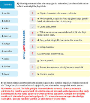 7. Sınıf Türkçe Kitabı Sayfa 59 60 61 62 64 65 66 67 Cevapları Meb